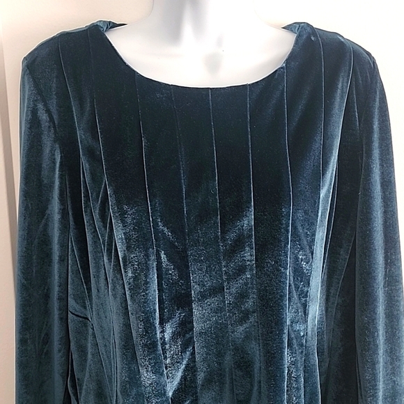 Soft Surroundings Turquoise Velvet top in petite medium - Picture 5 of 6